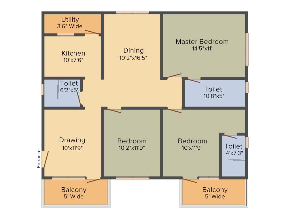 Rami Mahadev Towers (3BHK+3T (1,533 sq ft) 1533 sq ft)