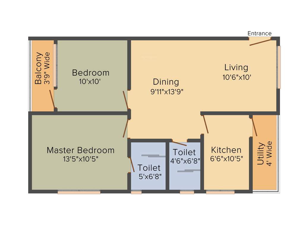 Rami Mahadev Towers (2BHK+2T (998 sq ft) 998 sq ft)