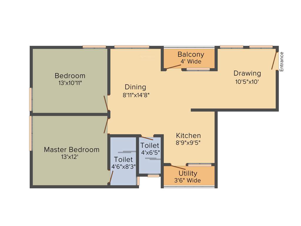 Rami Mahadev Towers (2BHK+2T (1,188 sq ft) 1188 sq ft)