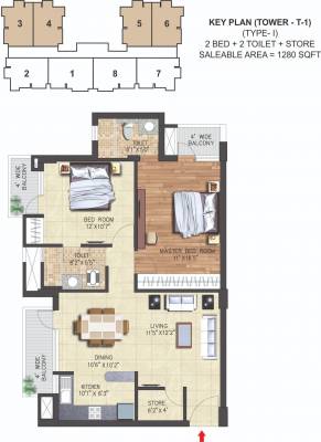 Nirala Nirala Hills (2BHK+2T (1,280 sq ft) 1280 sq ft)