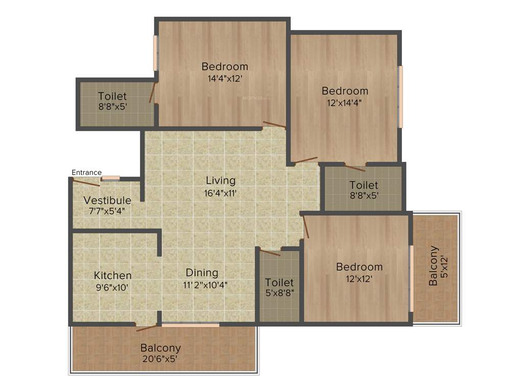 Eswar Brindavanam (3BHK+3T (1,650 sq ft) 1650 sq ft)