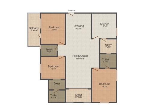 Rami GNR Harmony (3BHK+3T (1,884 sq ft) 1884 sq ft)