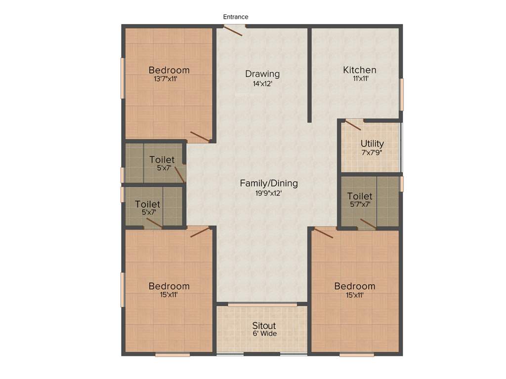 Rami GNR Harmony (3BHK+3T (1,869 sq ft) 1869 sq ft)