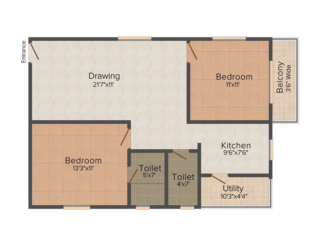 Rami GNR Harmony (2BHK+2T (1,083 sq ft) 1083 sq ft)