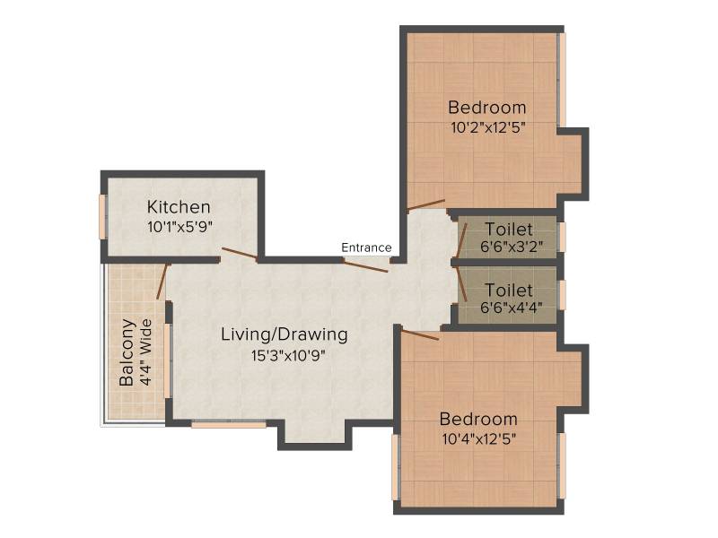 Krishna Sree Apartment (2BHK+2T (1,062 sq ft) 1062 sq ft)