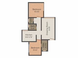 Rai Yashwant Heights (2BHK+2T (835 sq ft) 835 sq ft)