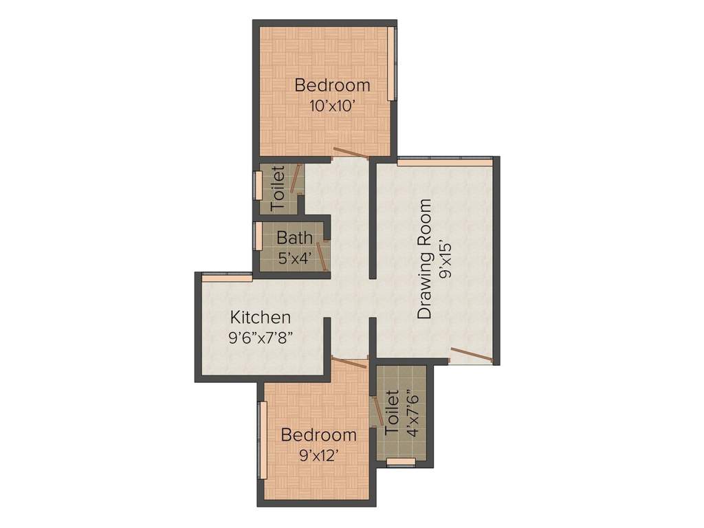 Rai Yashwant Heights (2BHK+2T (835 sq ft) 835 sq ft)
