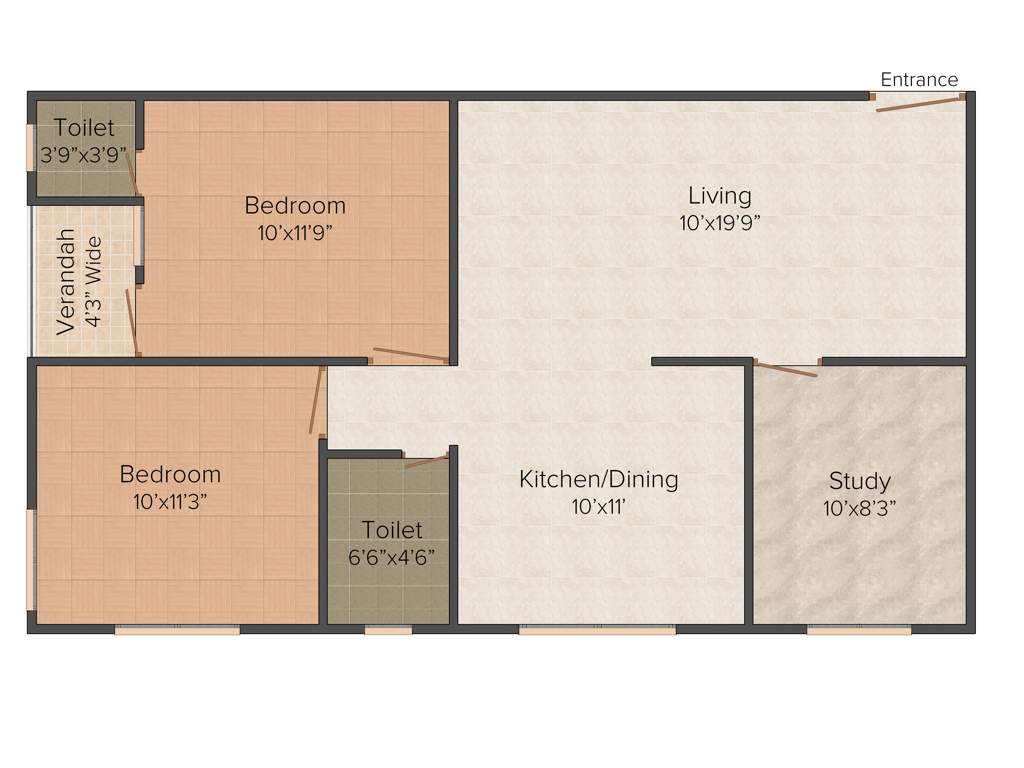 Chunnilal Starlight Regency (2BHK+2T (1,004 sq ft) 1004 sq ft)