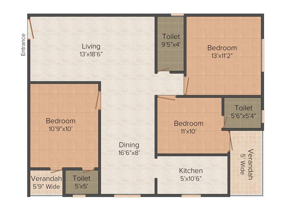 Chunnilal Starlight Regency (3BHK+3T (1,409 sq ft) 1409 sq ft)