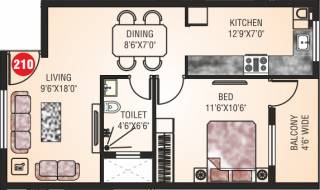 Matha Jyothi Residency (1BHK+1T (700 sq ft) 700 sq ft)