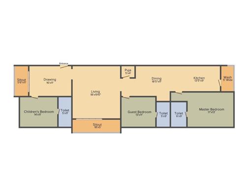 Aryamitra Huma Enclave (3BHK+3T (2,590 sq ft) + Pooja Room 2590 sq ft) Aryamitra Huma Enclave (3BHK+3T (2,590 sq ft) + Pooja Room 2590 sq ft)