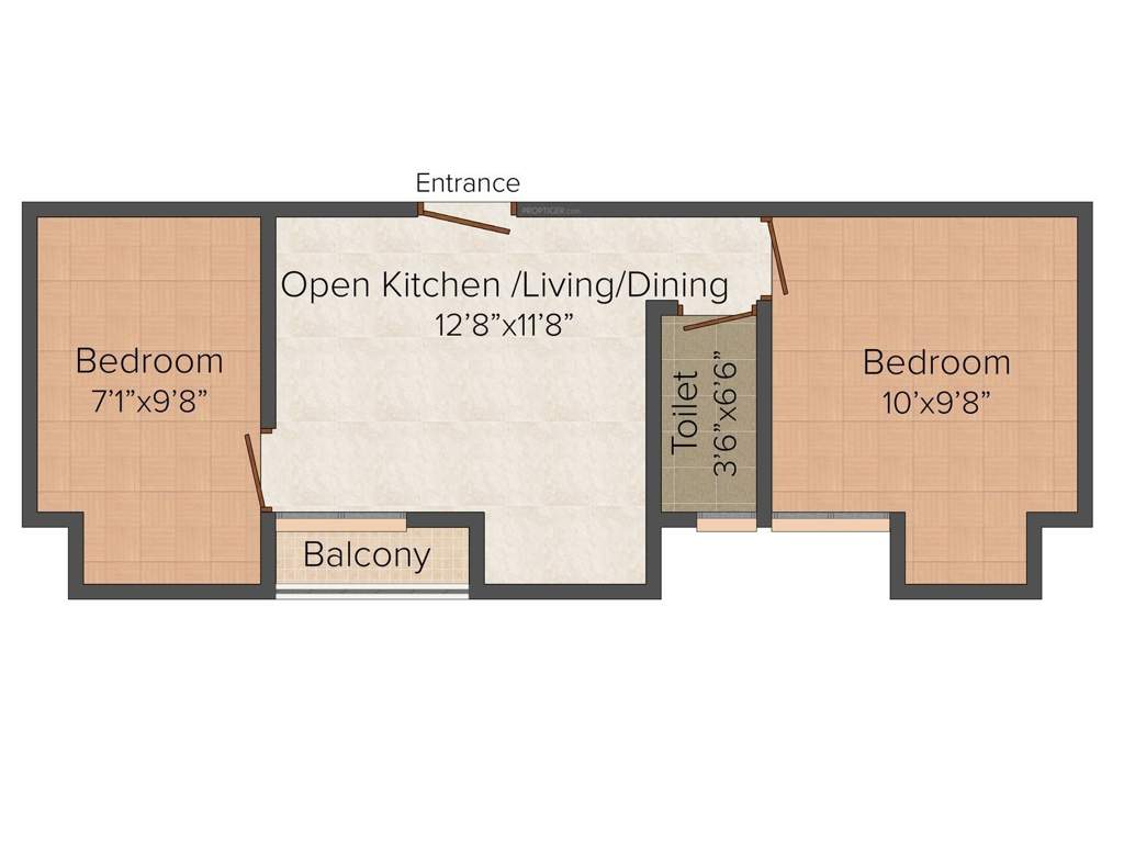 Crown Palace (2BHK+1T (534 sq ft) 534 sq ft)