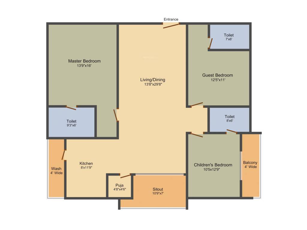 Aryamitra Pine Tree (3BHK+3T (1,954 sq ft) + Pooja Room 1954 sq ft) Aryamitra Pine Tree (3BHK+3T (1,954 sq ft) + Pooja Room 1954 sq ft)