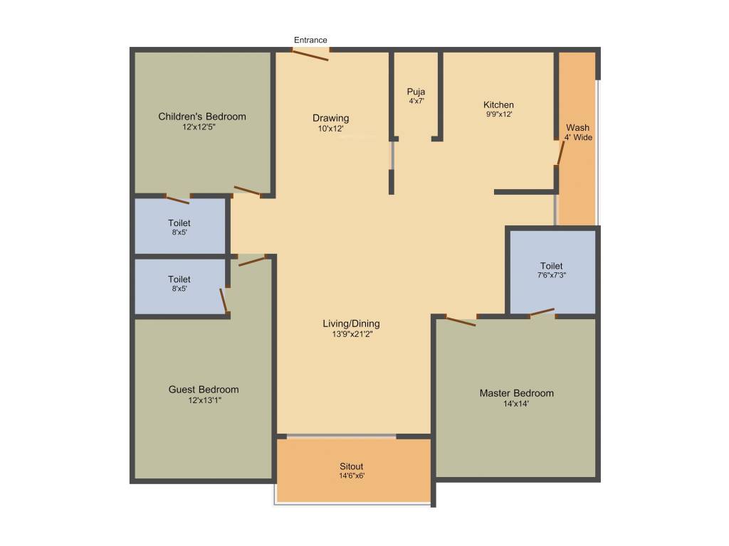Aryamitra Pine Tree (3BHK+3T (2,055 sq ft) + Pooja Room 2055 sq ft) Aryamitra Pine Tree (3BHK+3T (2,055 sq ft) + Pooja Room 2055 sq ft)