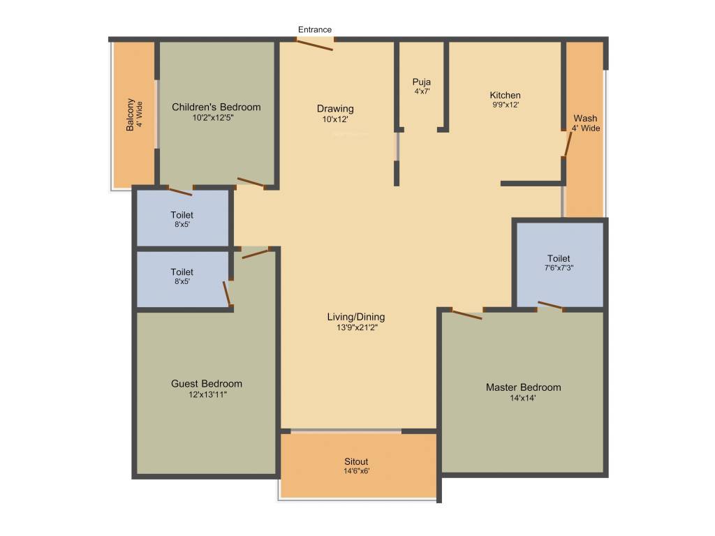 Aryamitra Pine Tree (3BHK+3T (2,084 sq ft) + Pooja Room 2084 sq ft) Aryamitra Pine Tree (3BHK+3T (2,084 sq ft) + Pooja Room 2084 sq ft)