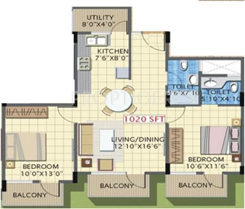 Srinidhi Greens (2BHK+2T (1,020 sq ft) 1020 sq ft) Srinidhi Greens (2BHK+2T (1,020 sq ft) 1020 sq ft)
