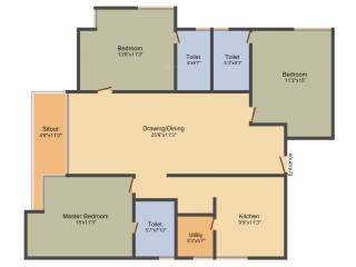Manbhum Rhapsody (3BHK+3T (1,590 sq ft) 1590 sq ft) Manbhum Rhapsody (3BHK+3T (1,590 sq ft) 1590 sq ft)