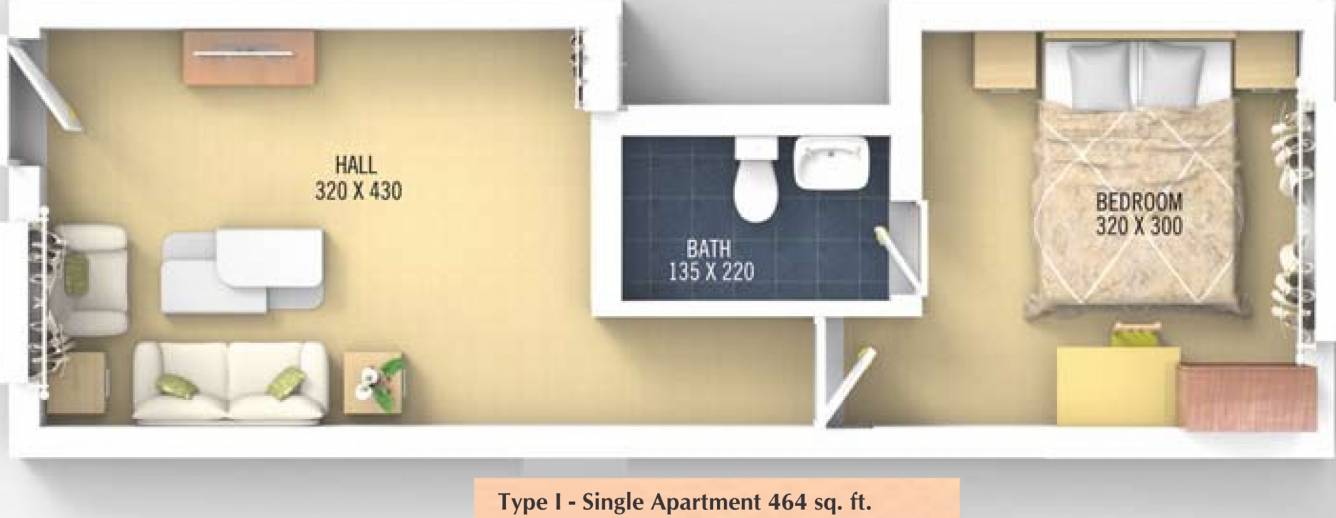 VKL Santhi Homes (1BHK+1T (464 sq ft) 464 sq ft)