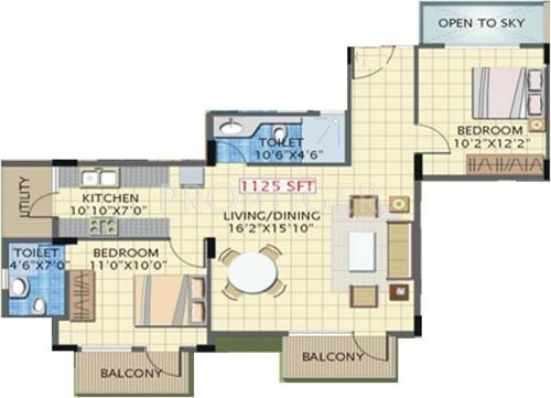 Srinidhi Greens (2BHK+2T (1,125 sq ft) 1125 sq ft) Srinidhi Greens (2BHK+2T (1,125 sq ft) 1125 sq ft)