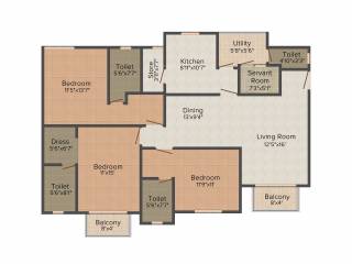 Unitech Gardens (3BHK+3T (1,790 sq ft)   Servant Room 1790 sq ft) Unitech Gardens (3BHK+3T (1,790 sq ft)   Servant Room 1790 sq ft)