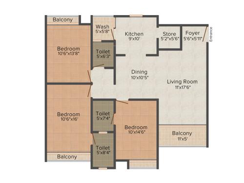 Alembic Shangri La (3BHK+3T (1,844 sq ft) 1844 sq ft) Alembic Shangri La (3BHK+3T (1,844 sq ft) 1844 sq ft)