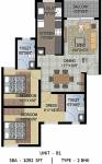 Uniworth Serenity (2BHK+2T (1,092 sq ft) + Pooja Room 1092 sq ft)