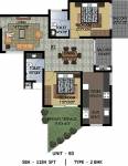 Uniworth Serenity (2BHK+2T (1,184 sq ft) 1184 sq ft)