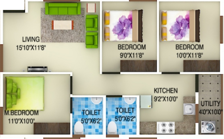 DS DSMAX SPARK NEST (3BHK+2T (1,174 sq ft) 1174 sq ft) DS DSMAX SPARK NEST (3BHK+2T (1,174 sq ft) 1174 sq ft)