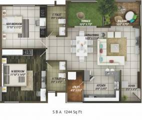 Concorde Epitome (2BHK+2T (1,244 sq ft) 1244 sq ft)