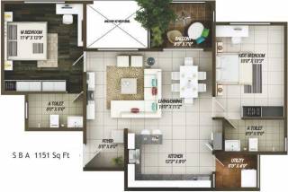 Concorde Epitome (2BHK+2T (1,151 sq ft) 1151 sq ft)