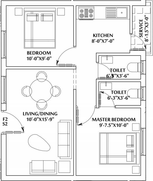 Poomalai Aksharaa Phase 2 (2BHK+2T (708 sq ft) 708 sq ft)