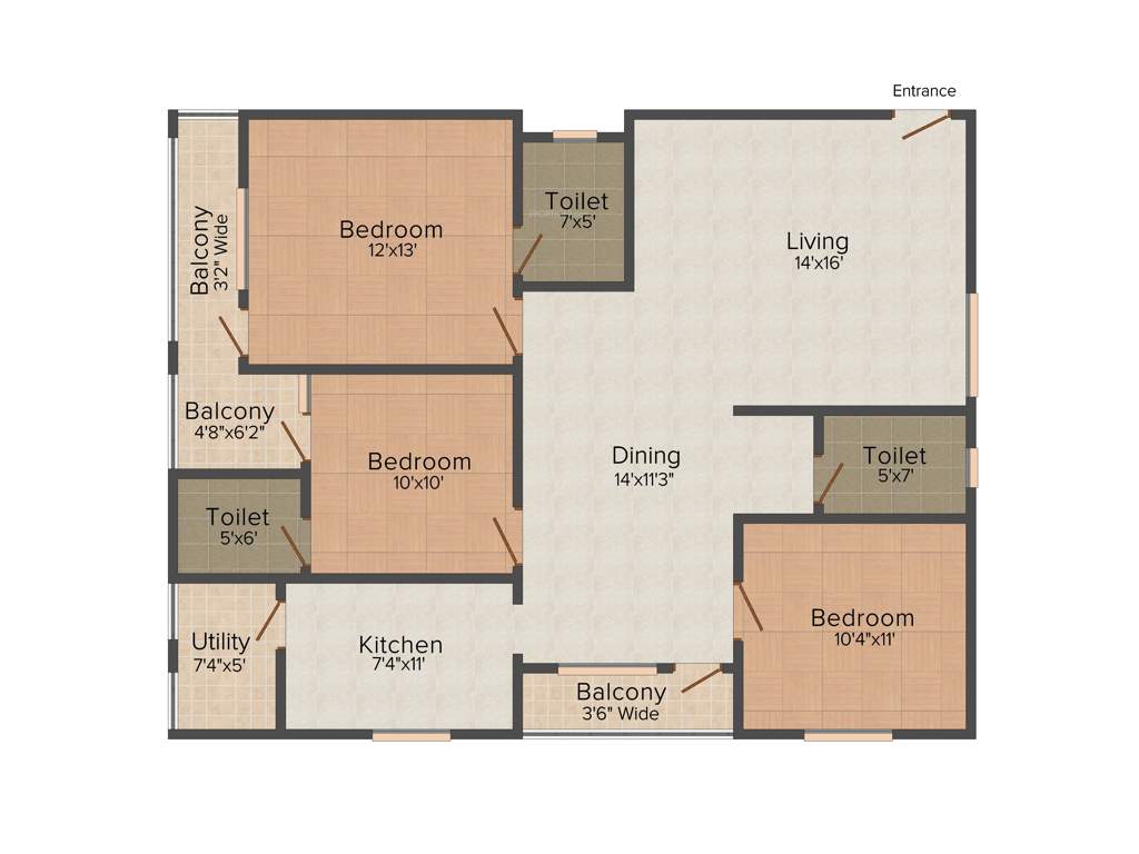 Green Rose Manshion (3BHK+3T (1,449 sq ft) 1449 sq ft)