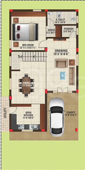  ville green Floor Plan Ground Floor Plan