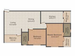 Melon Castle (2BHK+2T (1,149 sq ft) 1149 sq ft) Melon Castle (2BHK+2T (1,149 sq ft) 1149 sq ft)