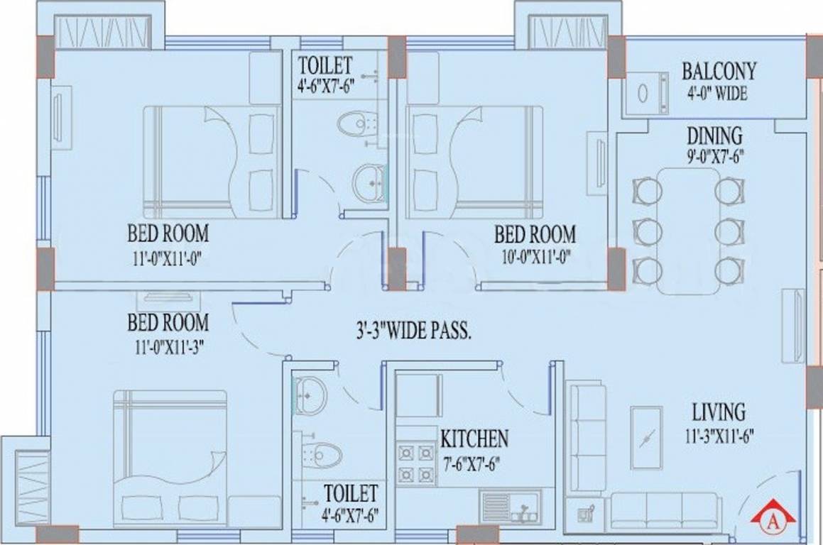 Vinayak Nautical (3BHK+2T (1,152 sq ft) 1152 sq ft) Vinayak Nautical (3BHK+2T (1,152 sq ft) 1152 sq ft)