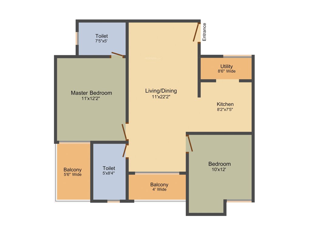 Meda Eternity (2BHK+2T (1,085 sq ft) 1085 sq ft)