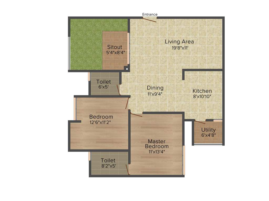 Upscale Golden Lotus (2BHK+2T (1,150 sq ft) 1150 sq ft)