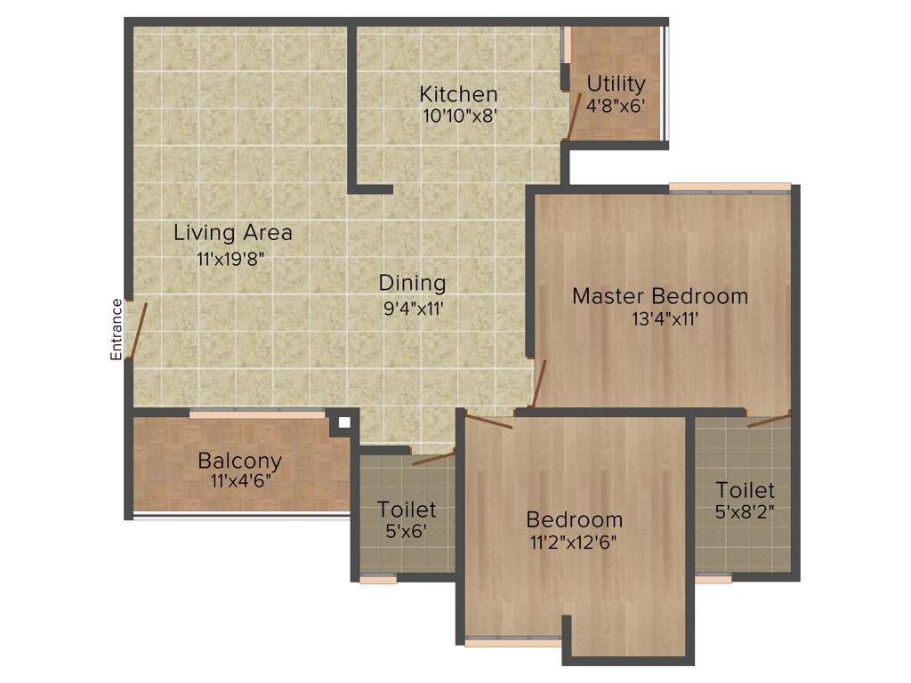 Upscale Golden Lotus (2BHK+2T (1,170 sq ft) 1170 sq ft)