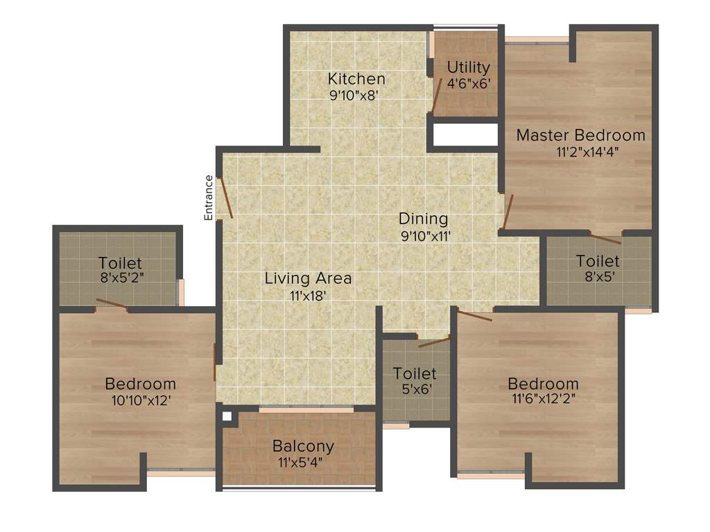 Upscale Golden Lotus (3BHK+3T (1,391 sq ft) 1391 sq ft)