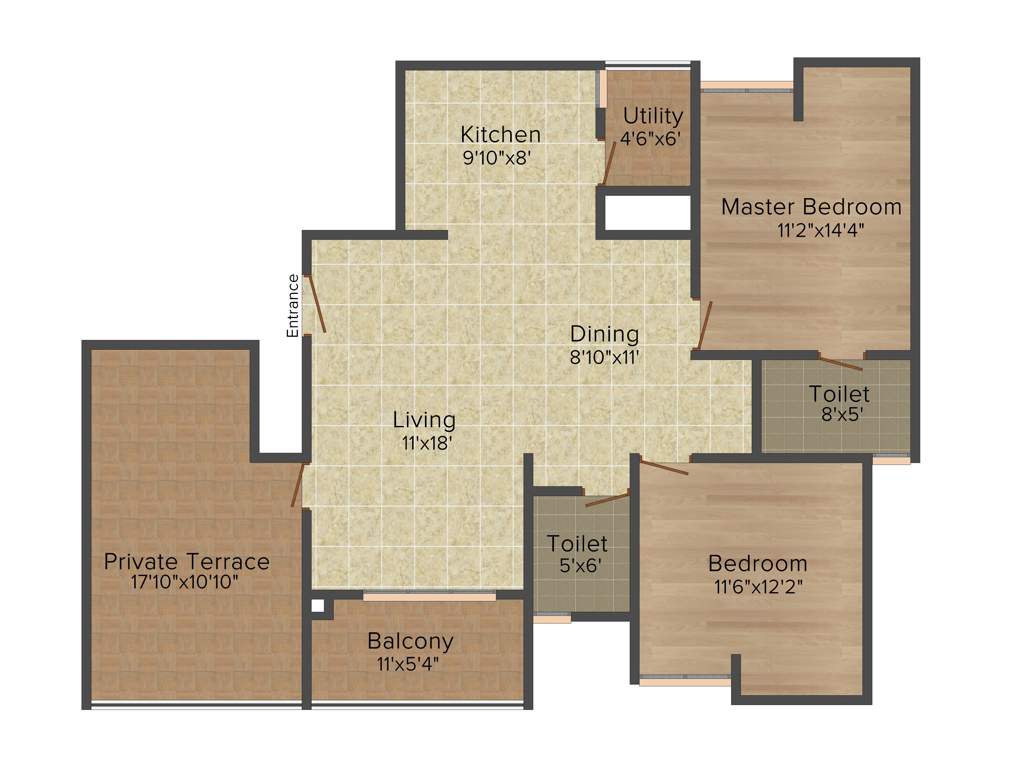 Upscale Golden Lotus (2BHK+2T (1,162 sq ft) 1162 sq ft)