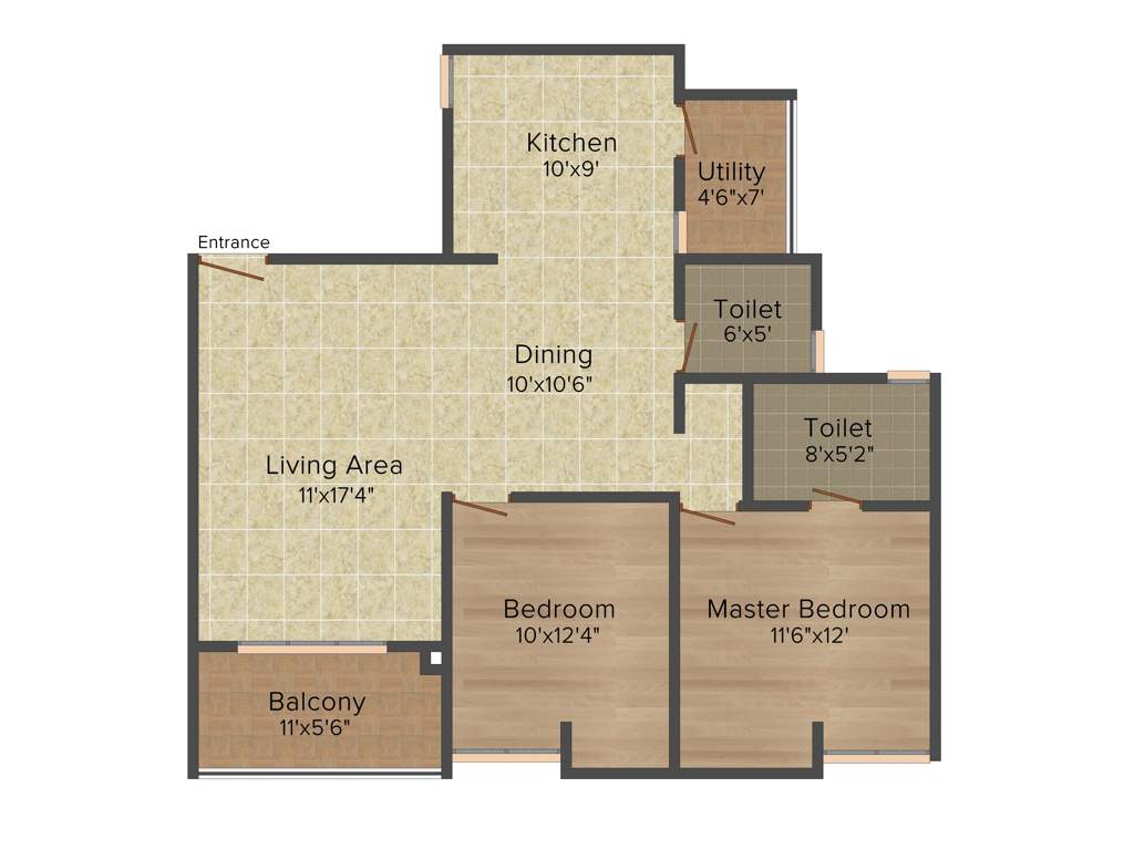 Upscale Golden Lotus (2BHK+2T (1,139 sq ft) 1139 sq ft)