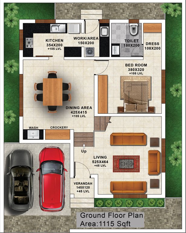Melon Waves (3BHK+3T (2,384 sq ft) + Study Room 2384 sq ft)