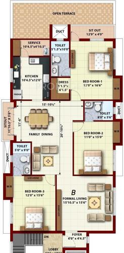Kgeyes Kgeyes Sri Rekha (3BHK+3T (2,062 sq ft) 2062 sq ft)