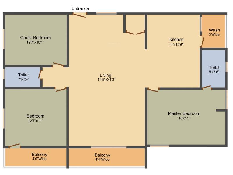Goldstone Maple Homes (3BHK+2T (1,725 sq ft) + Pooja Room 1725 sq ft)