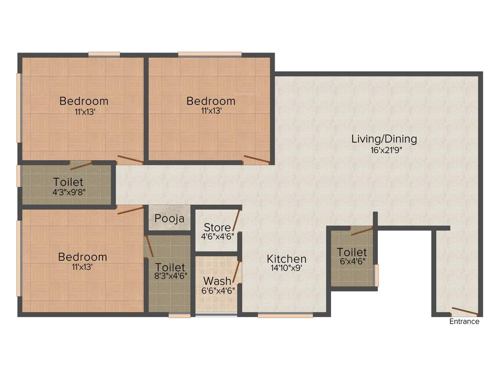 Shakti Ambika Pinacle (3BHK+3T (2,150 sq ft) 2150 sq ft)