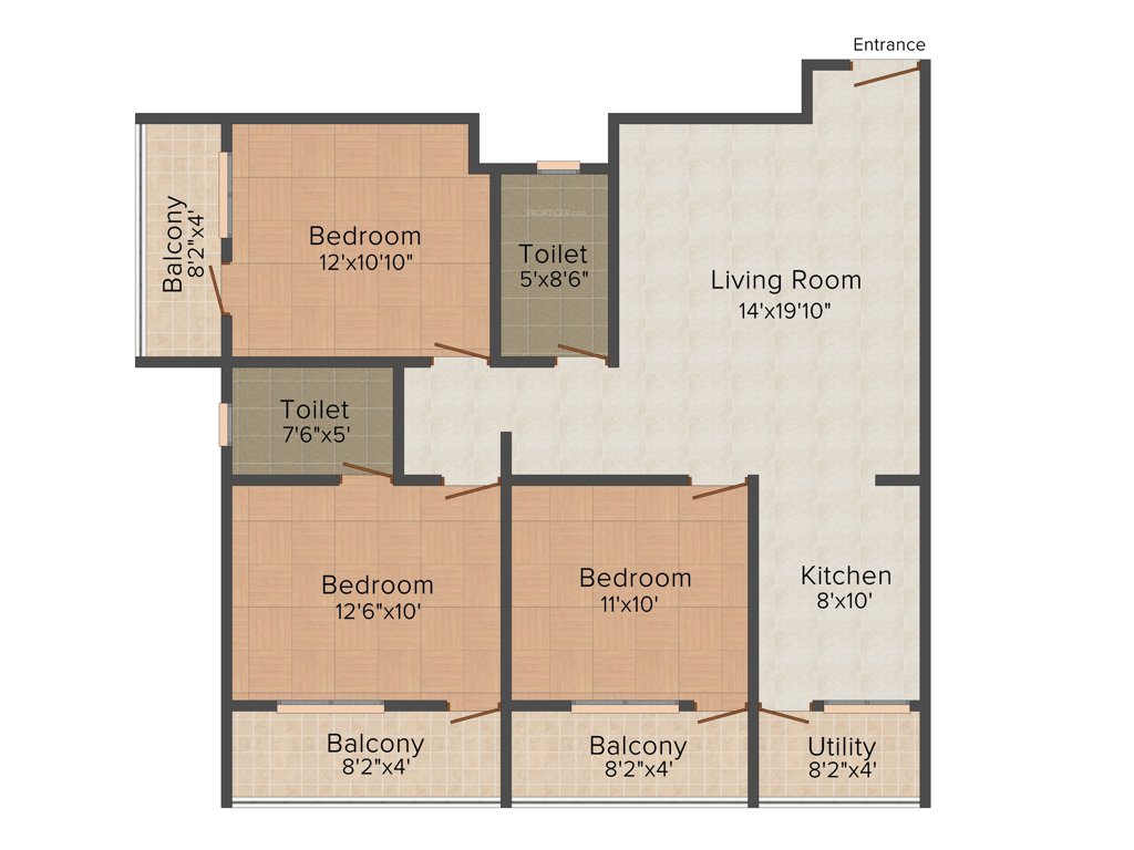 Peace Desire (3BHK+2T (1,479 sq ft) 1479 sq ft)