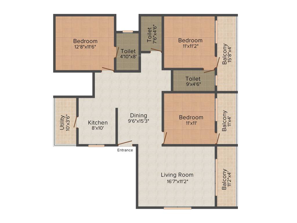 Peace Desire (3BHK+3T (1,741 sq ft) 1741 sq ft)