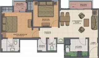 Supertech Metropolis City Apartments (2BHK+2T (870 sq ft) 870 sq ft)
