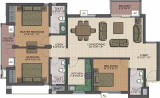 Supertech Metropolis City Apartments (3BHK+3T (1,375 sq ft) 1375 sq ft)