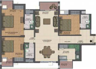 Supertech Metropolis City Apartments (3BHK+3T (1,640 sq ft) 1640 sq ft)